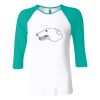 Ladies' Baby Rib 3/4-Sleeve Contrast Raglan T-Shirt Thumbnail