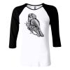 Ladies' Baby Rib 3/4-Sleeve Contrast Raglan T-Shirt Thumbnail