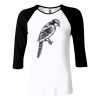 Ladies' Baby Rib 3/4-Sleeve Contrast Raglan T-Shirt Thumbnail