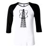 Ladies' Baby Rib 3/4-Sleeve Contrast Raglan T-Shirt Thumbnail