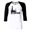 Ladies' Baby Rib 3/4-Sleeve Contrast Raglan T-Shirt Thumbnail