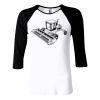 Ladies' Baby Rib 3/4-Sleeve Contrast Raglan T-Shirt Thumbnail