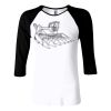 Ladies' Baby Rib 3/4-Sleeve Contrast Raglan T-Shirt Thumbnail