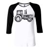 Ladies' Baby Rib 3/4-Sleeve Contrast Raglan T-Shirt Thumbnail