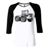 Ladies' Baby Rib 3/4-Sleeve Contrast Raglan T-Shirt Thumbnail