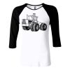 Ladies' Baby Rib 3/4-Sleeve Contrast Raglan T-Shirt Thumbnail