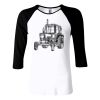 Ladies' Baby Rib 3/4-Sleeve Contrast Raglan T-Shirt Thumbnail