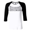 Ladies' Baby Rib 3/4-Sleeve Contrast Raglan T-Shirt Thumbnail