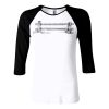 Ladies' Baby Rib 3/4-Sleeve Contrast Raglan T-Shirt Thumbnail