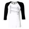 Ladies' Baby Rib 3/4-Sleeve Contrast Raglan T-Shirt Thumbnail