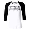 Ladies' Baby Rib 3/4-Sleeve Contrast Raglan T-Shirt Thumbnail