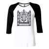 Ladies' Baby Rib 3/4-Sleeve Contrast Raglan T-Shirt Thumbnail