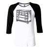 Ladies' Baby Rib 3/4-Sleeve Contrast Raglan T-Shirt Thumbnail