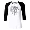 Ladies' Baby Rib 3/4-Sleeve Contrast Raglan T-Shirt Thumbnail