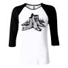 Ladies' Baby Rib 3/4-Sleeve Contrast Raglan T-Shirt Thumbnail