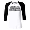 Ladies' Baby Rib 3/4-Sleeve Contrast Raglan T-Shirt Thumbnail