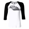 Ladies' Baby Rib 3/4-Sleeve Contrast Raglan T-Shirt Thumbnail