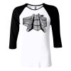 Ladies' Baby Rib 3/4-Sleeve Contrast Raglan T-Shirt Thumbnail