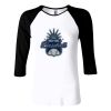 Ladies' Baby Rib 3/4-Sleeve Contrast Raglan T-Shirt Thumbnail